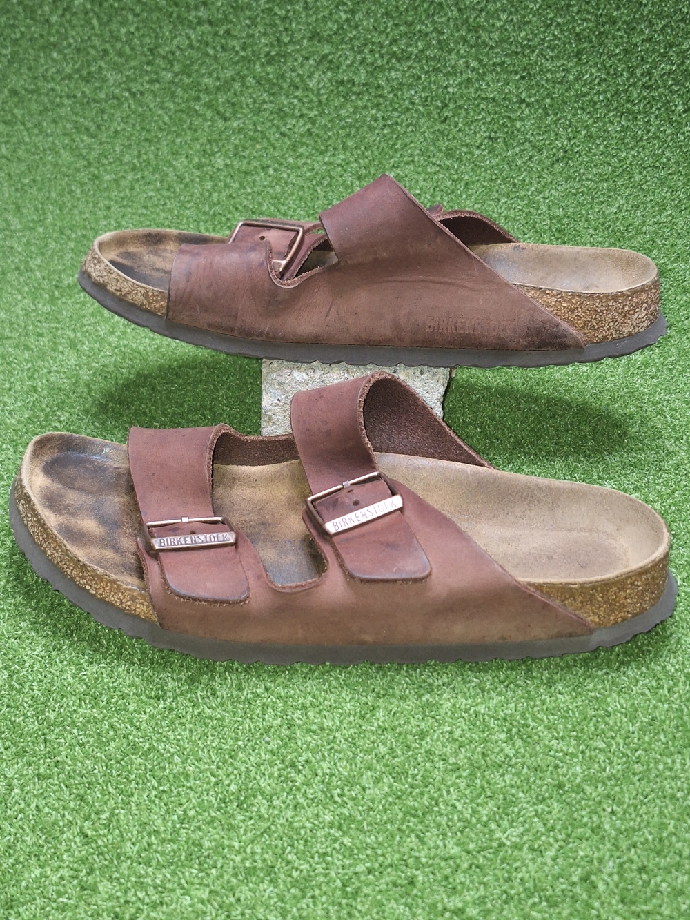 Birkenstock Arizona Women's Sandals Size 41 US 10 Brown Rust Red Leather